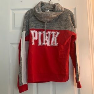 PINK turtle neck hoodie